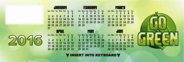 Keyboard calendar on environment.