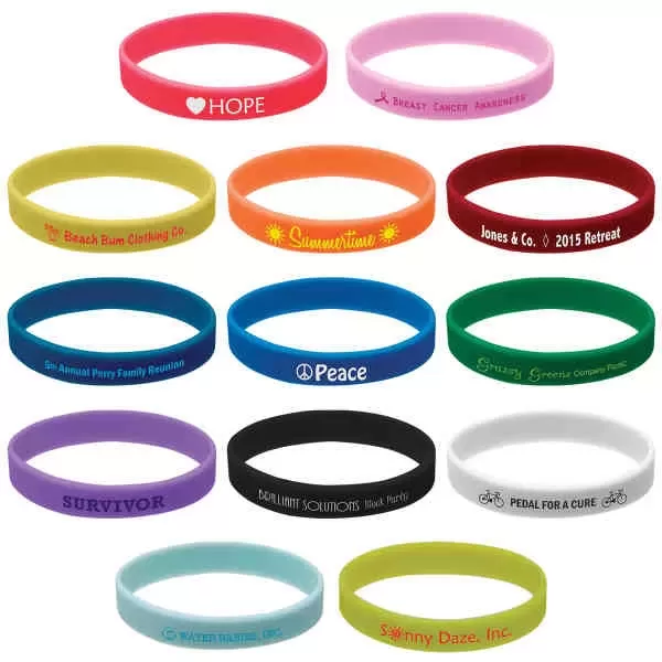 Silicone wristbands with pad