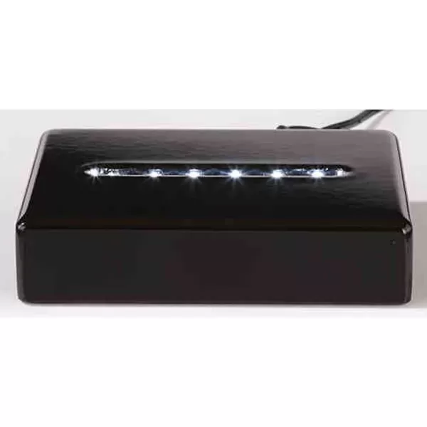 Deluxe black rectangle lighted