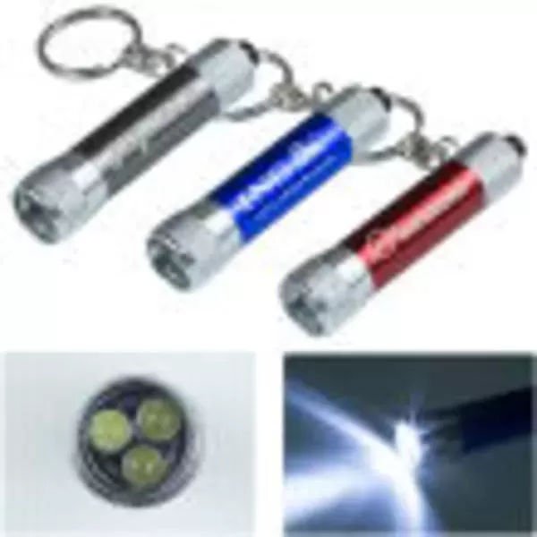 Aluminum keychain-style flashlight with