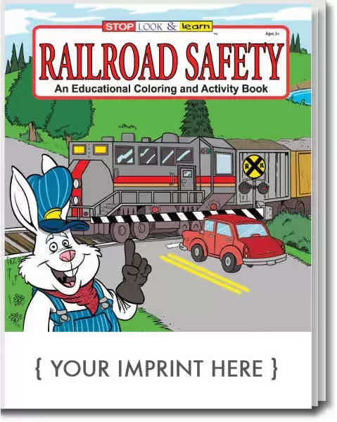 Railroad Safety educational coloring