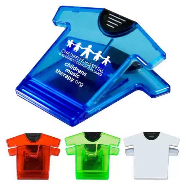 T-shirt shaped magnetic clip