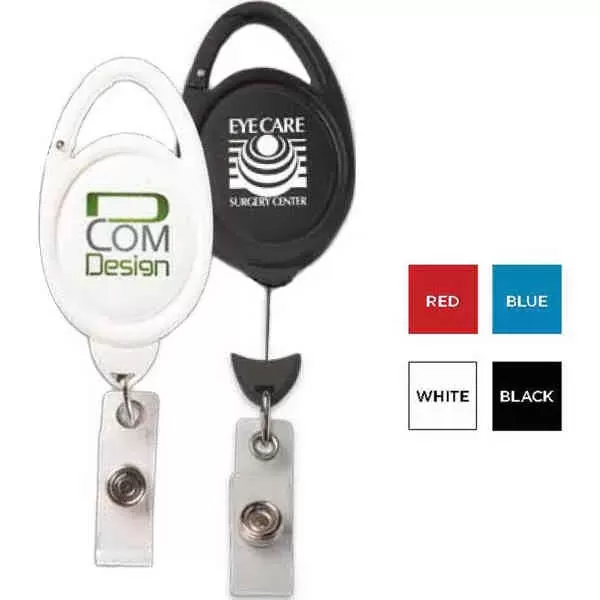 Clip-on retractable badge holder