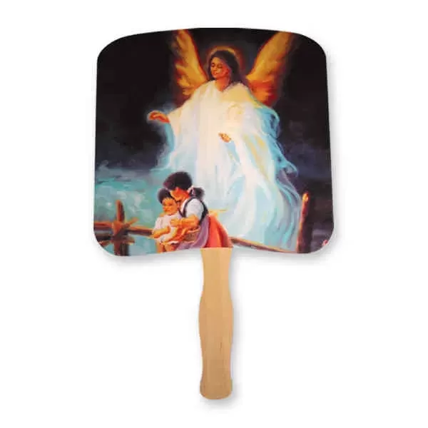 Religious hand fan with