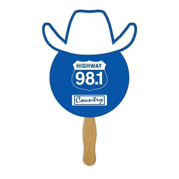 Cowboy shaped fan made