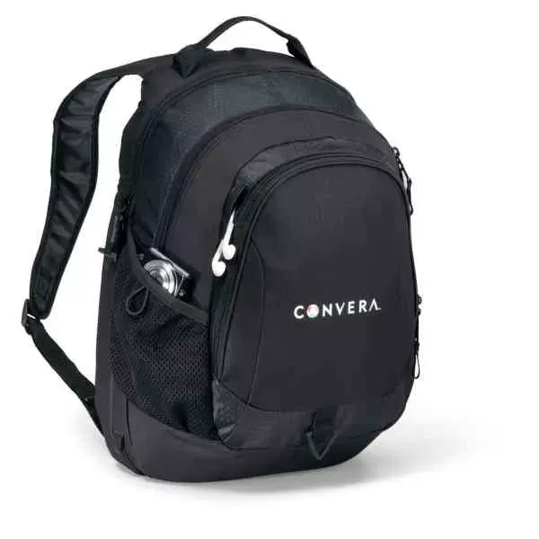 Computer backpack with tri-ring