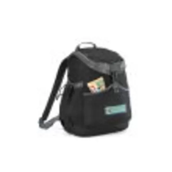 24-can black polyester backpack
