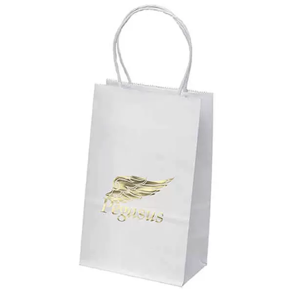 White kraft paper shopper