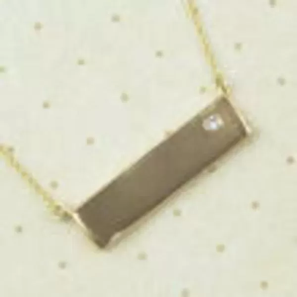 Gold tone bar-style necklace