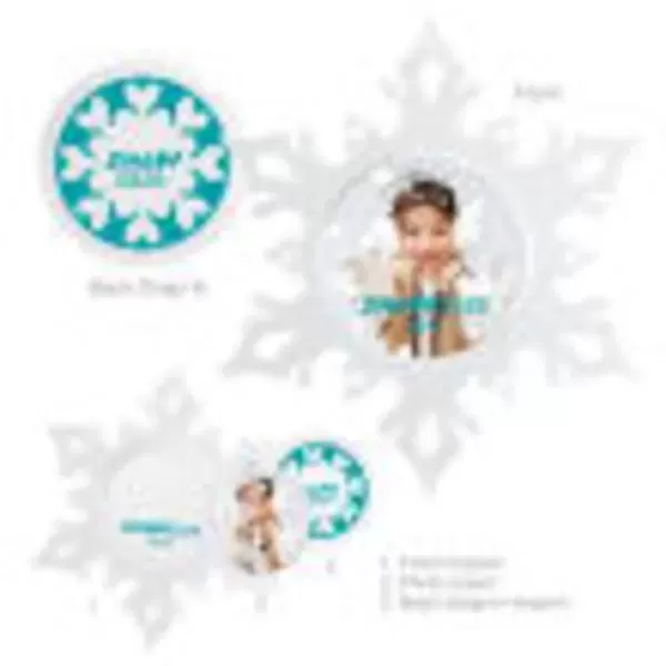 Snowflake ornament with snap-in
