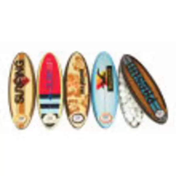 Surfboard shaped tin filled