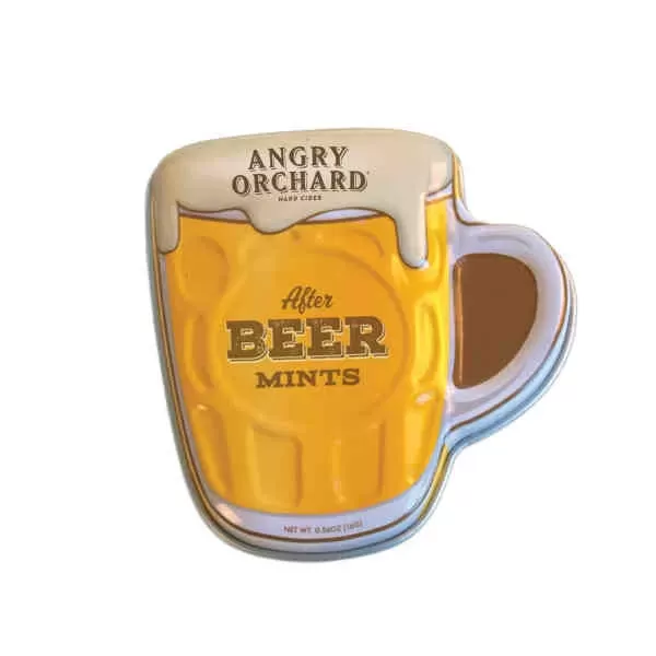 Beer mug-shaped tin filled