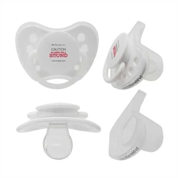 Tritan-made, white pacifier with