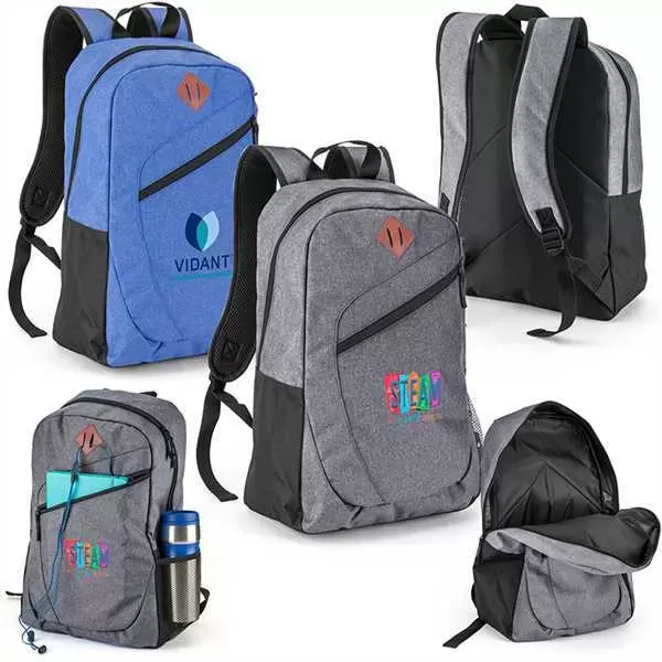 Backpack with angled pocket