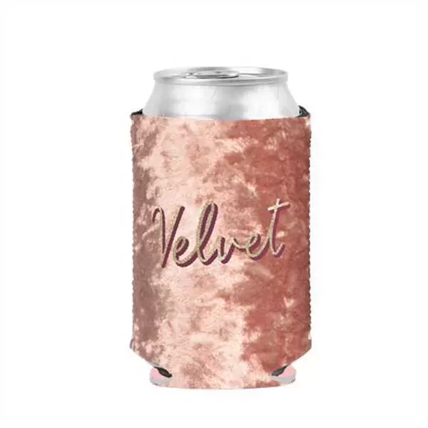 Velvet-neoprene can cooler with