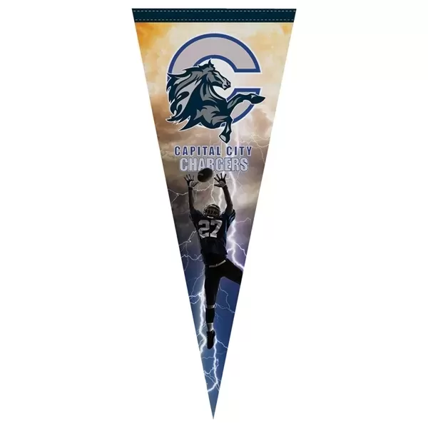 Digital imprinted pennant no-strip,