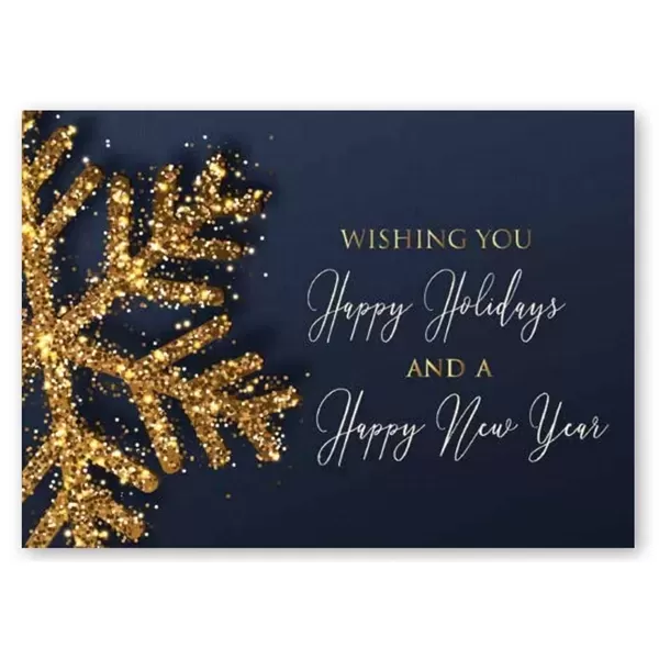 Glittering Wishes holiday greeting