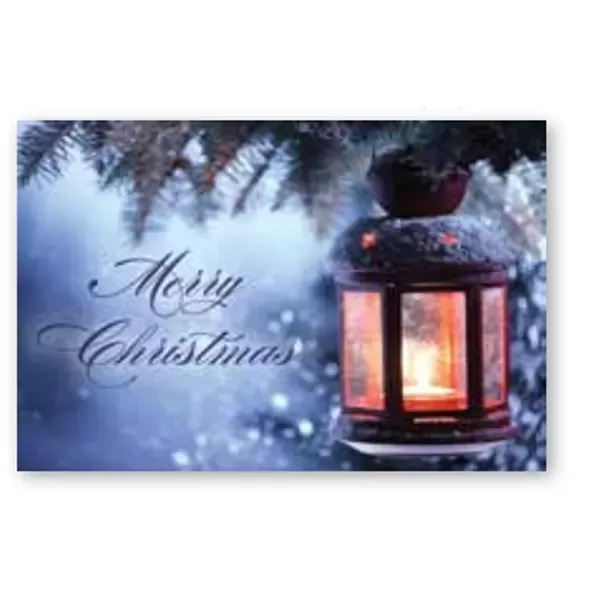 Christmas Lantern holiday card.