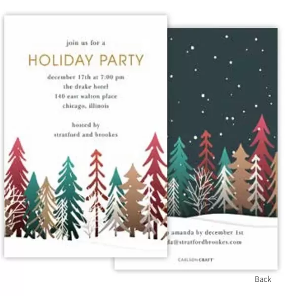 Colorful Treeline invitation available