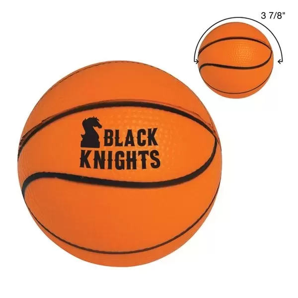 Basketball shaped stress ball