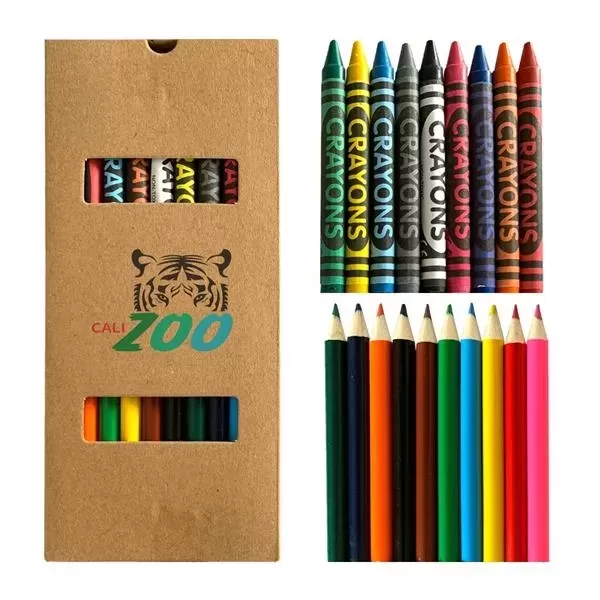 19-piece crayon and pencil