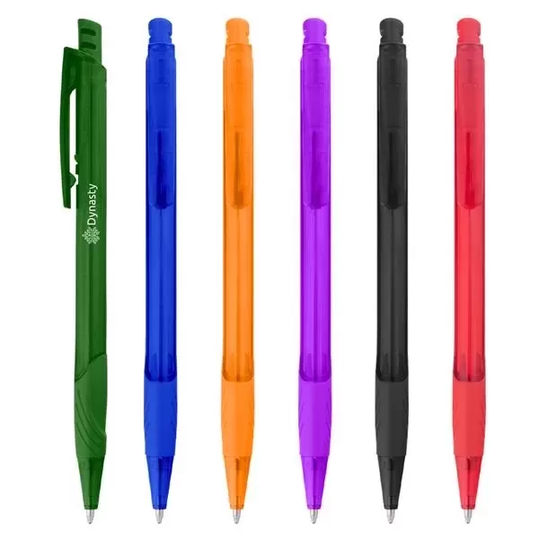 Plastic plunger-action pen with