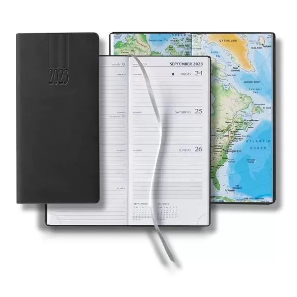 Pocket-sized upright weekly planner