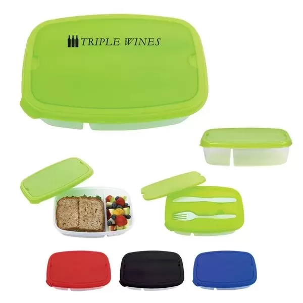 2-section lunch container. 