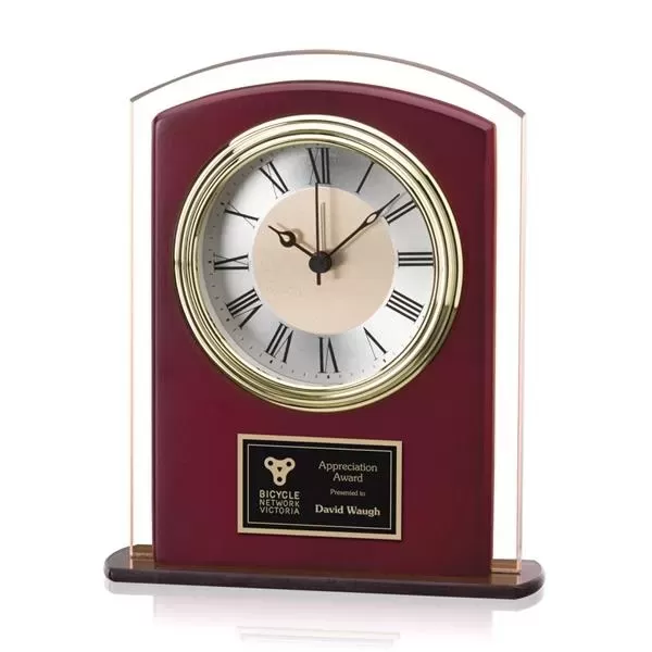 Rhonda Clock - Sepia/Rosewood