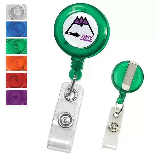 Economical translucent badge reels