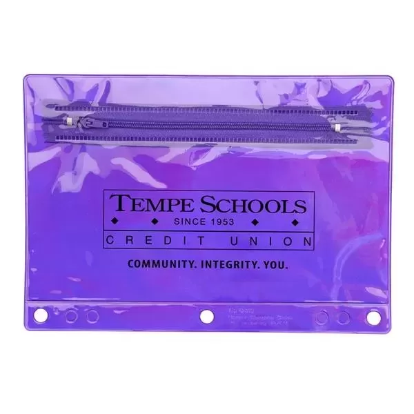 Iridescent school pouch with