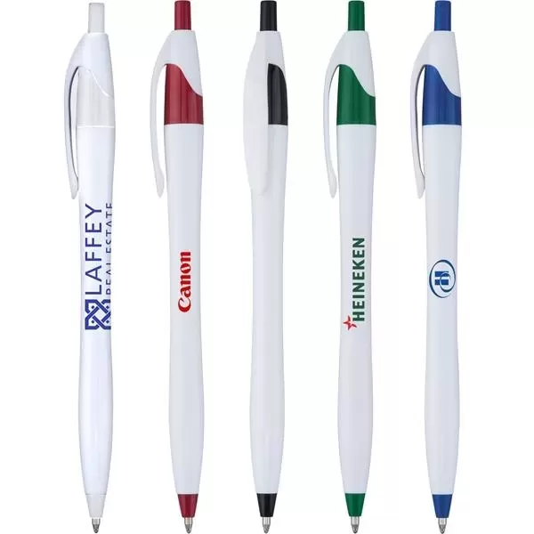 White plastic ballpoint click