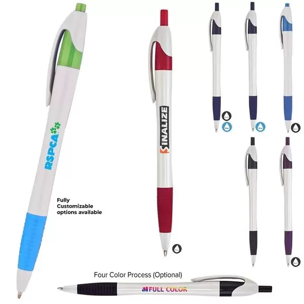 Plastic click-action pen with