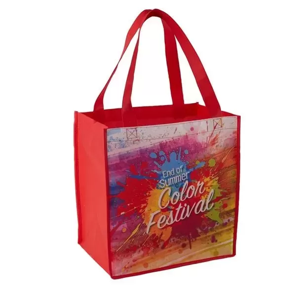 Sublimated non-woven grocery bag