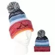 Rainbow-colored beanie made of