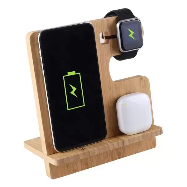 A sleek bamboo charging