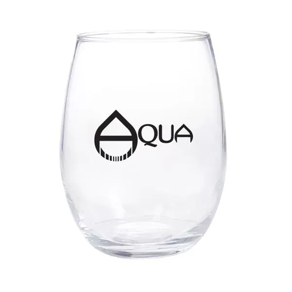 Stemless wine glass with