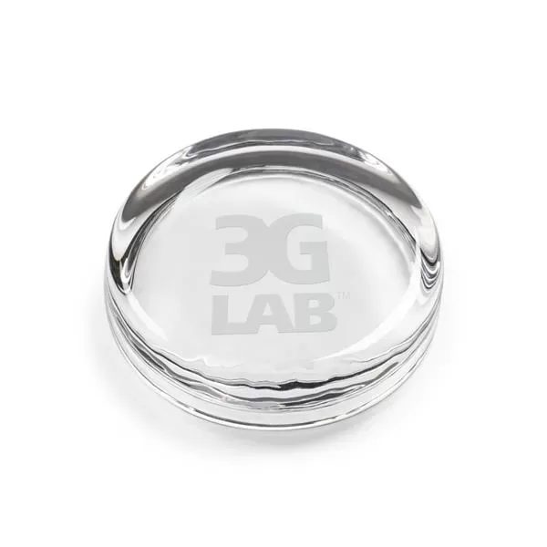 Optical flat round paperweight,
