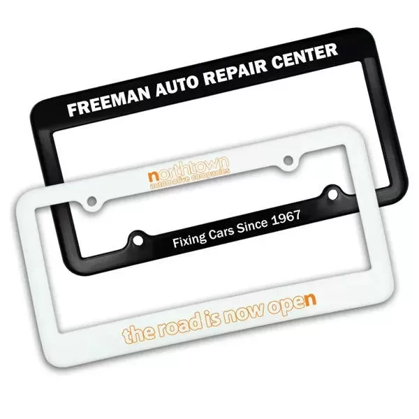 License plate frame with