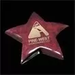 Rosewood star shape paperweight.