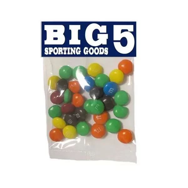 Bag filled with M&M's