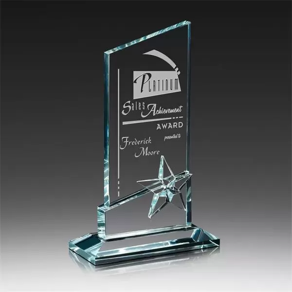 Polished Starphire glass award