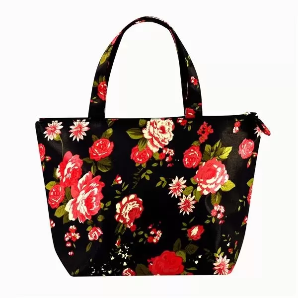 Custom Sateen/Faux Leather Tote