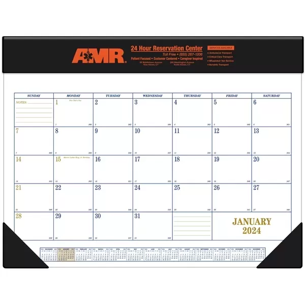 Vinyl calendar pad with