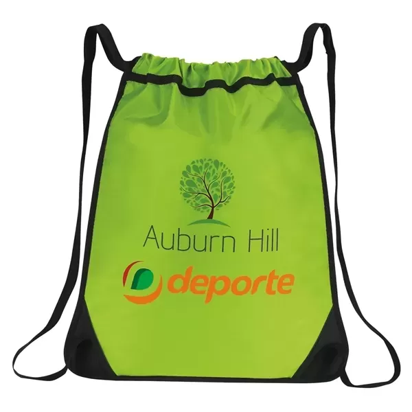 Nylon drawstring backpack with