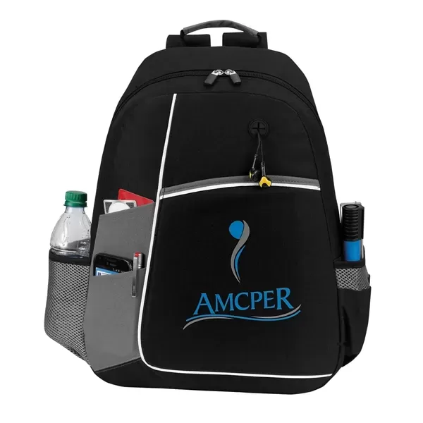 Backpack with dual-zippered main