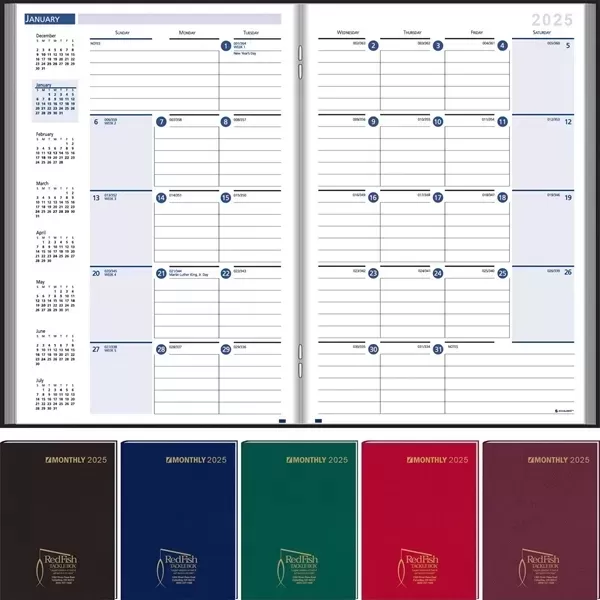 Monthly desk planner with