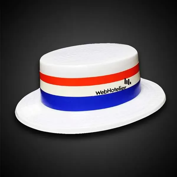 Patriotic skimmer hat made