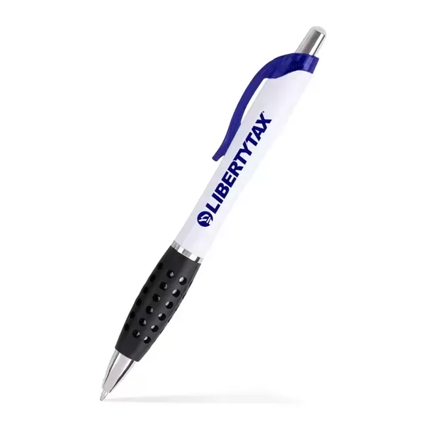 White retractable ballpoint pen