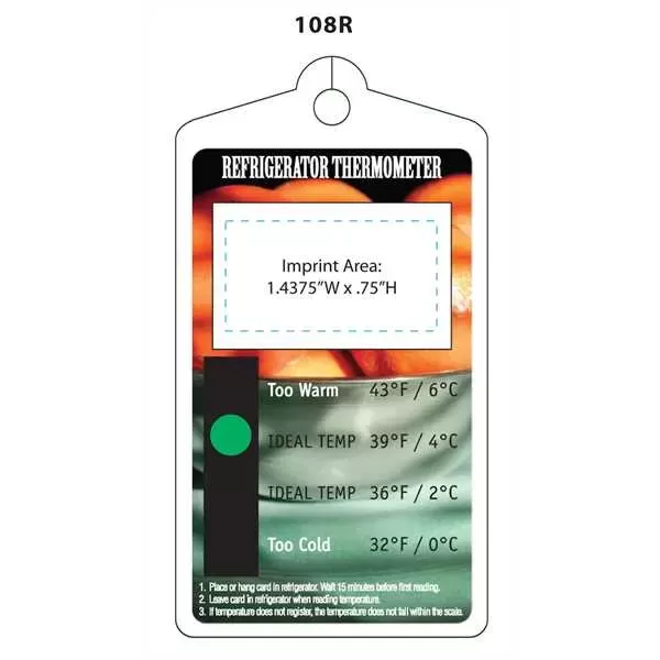 Refrigerator thermometer. Monitors refrigerator